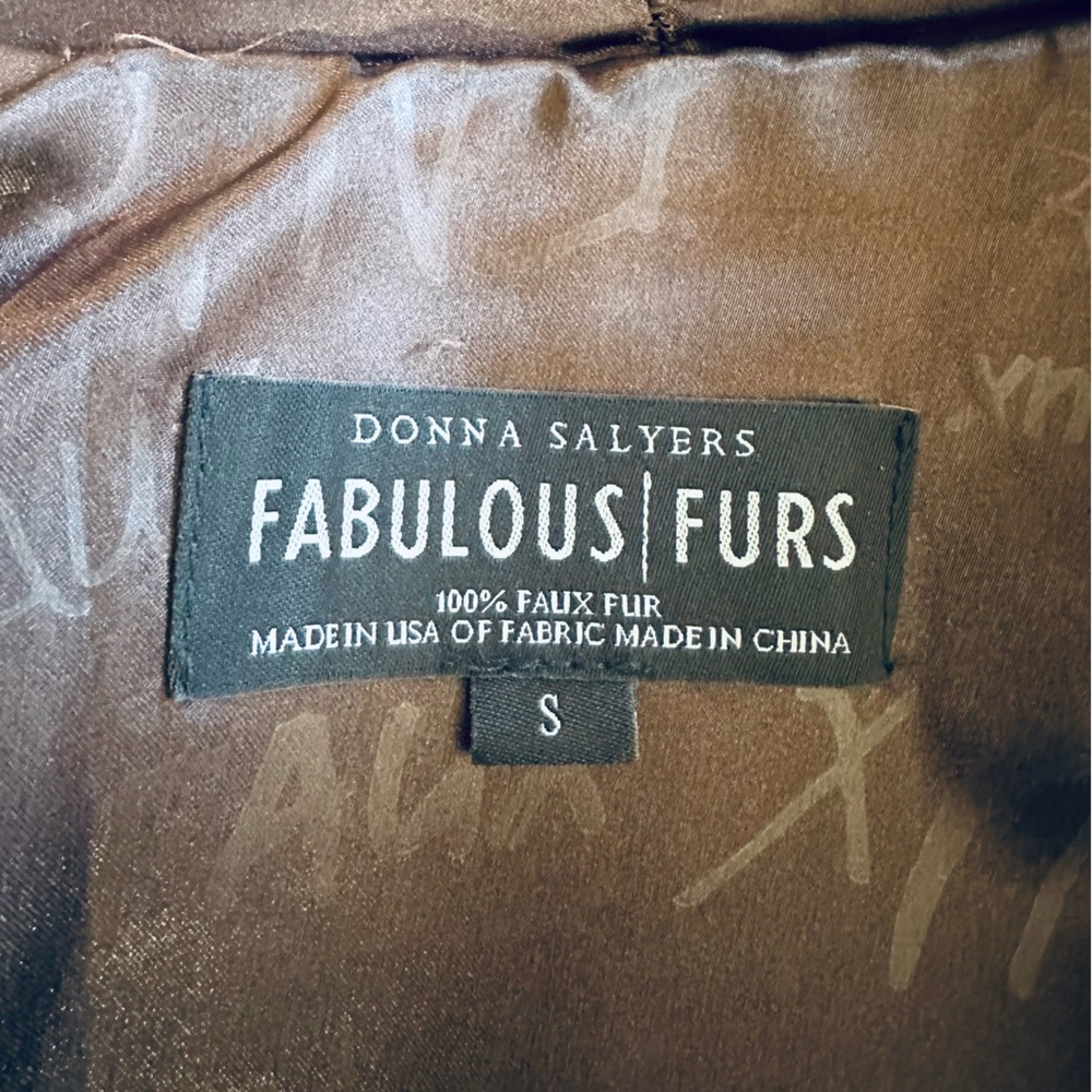 Donna Salyers Fabu Furs Full Length Long Hair Hooded Faux Fur Coat - Picture 10 of 11